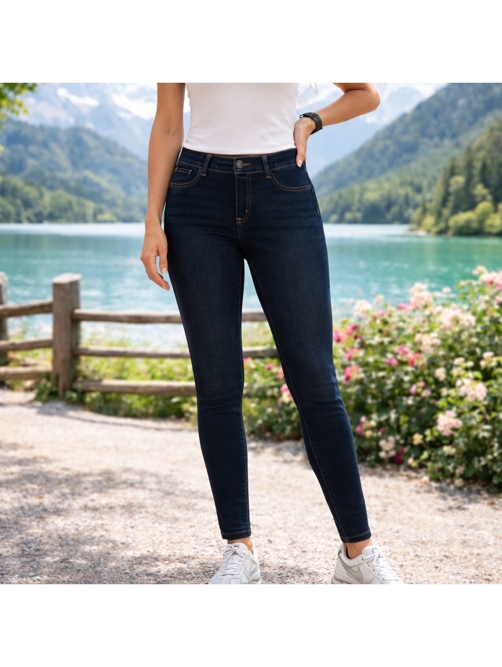 Denver Hayes Women’s Mid Rise Jegging Jeans Dark Wash Size 14x29